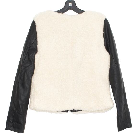 American Eagle Jacket Sherpa Faux Leather Teddy Streetwear Moto Cozy Y2K Small - Picture 6 of 6